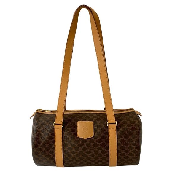 CELINE Brown Leather Shoulder Bag - Picture 1 of 10